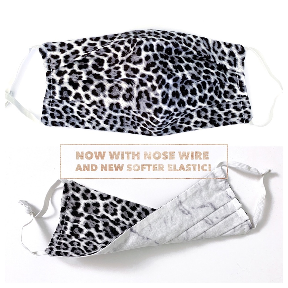 3/$30! Reversible Snow Leopard/Marble Face Mask